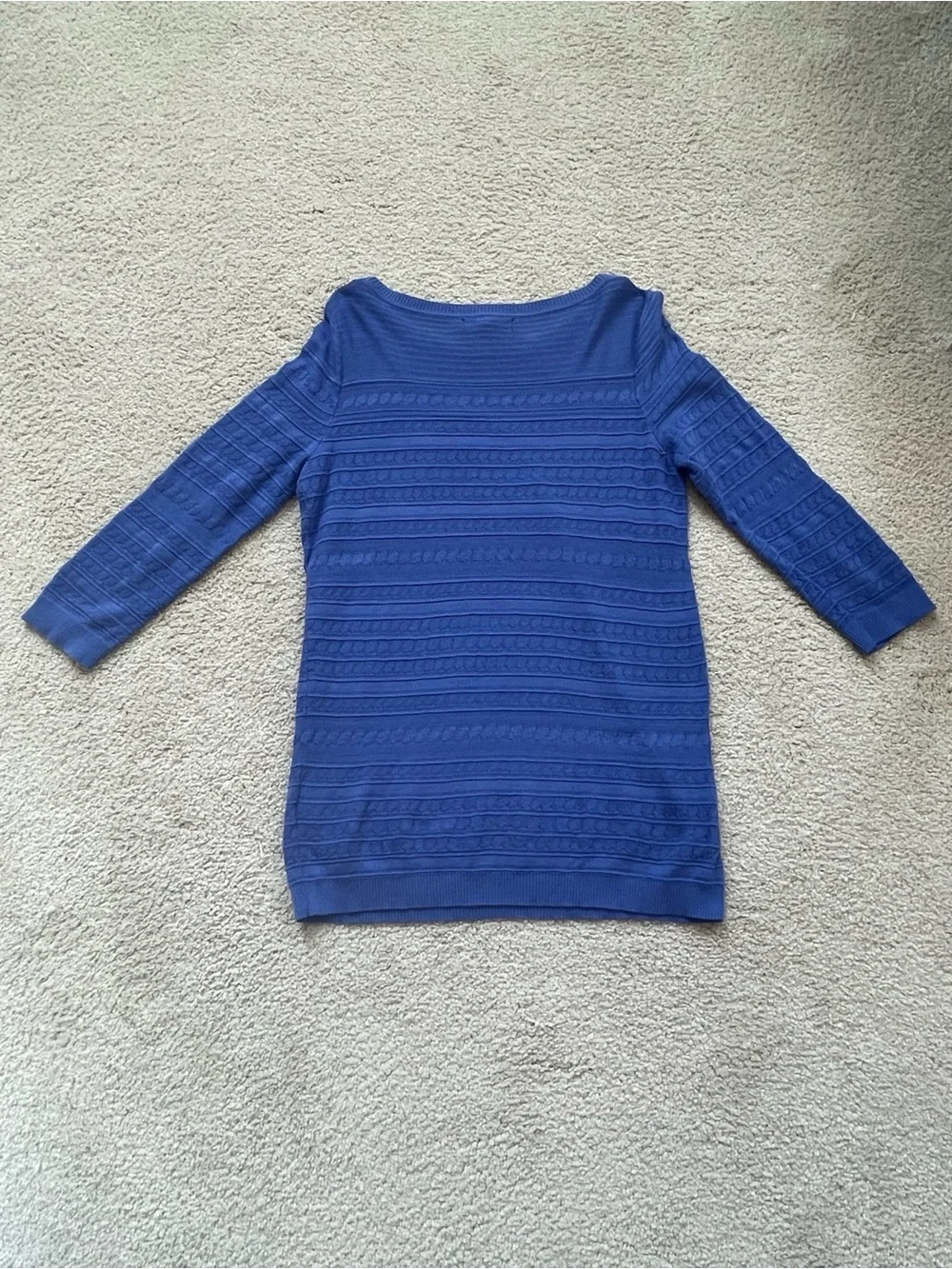 Banana Republic Royal Blue Textured Boatneck Sweater